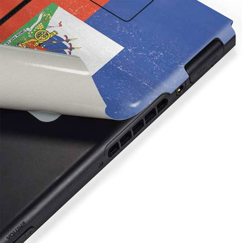 Haiti Flag Distressed Nintendo Switch Bundle Skin